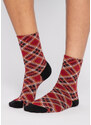 Barevné bavlněné ponožky Blutsgeschwister Červené kára