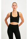 Trendyol Black Seamless/Seamless Light Support/Shaping Knitted Sports Bra