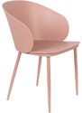 White Label Růžová plastová jídelní židle WLL Gigi