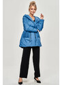 Ann Gissy Světle modrá dámská bunda s kapucí (HO-22)