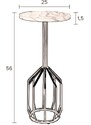 Bílý mramorový odkládací stolek DUTCHBONE SALERNO M 25 cm