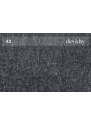 Tmavě šedá látková rohová pohovka DEVICHY Chloe 288 cm, pravá
