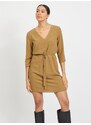 Khaki šaty se zavazováním VILA Lovie - Dámské