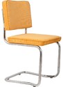 Žlutá manšestrová jídelní židle ZUIVER RIDGE KINK RIB