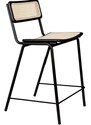 Černá ratanová barová židle ZUIVER JORT 66,5 cm