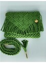 BRIMOON Kabelka crossbody macramé avokádo