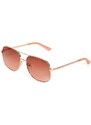 GUESS brýle Rose Gold-Tone Metal Navigator Sunglasses Oranžová