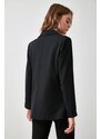 Trendyol Black Regular Lined Blazer with Buttons