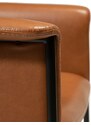 ​​​​​Dan-Form Koňakově hnědá koženková jídelní židle DanForm Vale s područkami