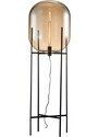 Jantarová skleněná stojací lampa Miotto Osolia 132 cm