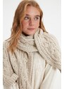 Trendyol Beige Knitted Detailed Knitwear Scarf