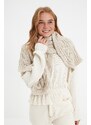 Trendyol Beige Knitted Detailed Knitwear Scarf