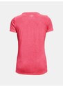 Růžové dámské tričko Under Armour Tech SSC - Twist