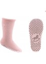 Dětské bavlněné protiskluzové ponožky Emel - Bledá Růžová