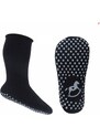 Dětské bavlněné protiskluzové ponožky Emel SBA 100-11 - Černá