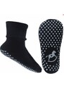 Dětské bavlněné protiskluzové ponožky Emel SBA 100-11 - Černá