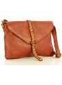 Dámská kožená crossbody kabelka Mazzini M150 camel