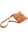 Dámská kožená crossbody kabelka Mazzini M150 camel