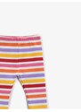 Koton Girl's Ecru Striped Striped Tights
