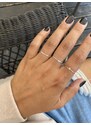 SYLVIENE Stříbrný tvarovaný prstýnek