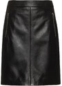 Calvin Klein dámská koženková černá sukně FAUX LEATHER MINI SKIRT