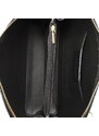 Vera pelle (Itálie) Malá pevná černá kožená crossbody kabelka Vera Pelle no. 75