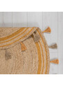 Flair Rugs koberce Kusový koberec Lunara Ochre kruh – na ven i na doma - 150x150 (průměr) kruh cm