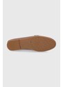 Kožené mokasíny Lauren Ralph Lauren Averi dámské, hnědá barva, na plochém podpatku, 80283500000000000