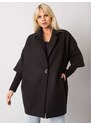 Fashionhunters RUE PARIS Černý nadměrný kabát