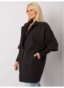 Fashionhunters RUE PARIS Černý nadměrný kabát