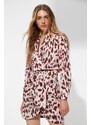 Trendyol X Sagaza Studio Multicolored Leopard Print Knit Skirt