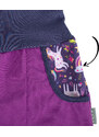 Dětské softshellové kalhoty UNUO s fleecem, Ostružinová, Jednorožci