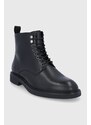 Kožené boty Vagabond Shoemakers pánské, černá barva