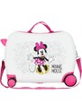 JOUMMABAGS Dětský kufřík na kolečkách Minnie Mouse, bílá