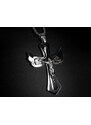 Pánský náhrdelník z chirurgické oceli - Ježíš na kříži S87200