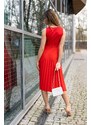 Merribel Meratin Dress D07 Red Red