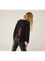 Boboli Dívčí tričko s dlouhým rukávem černé Rock'n'Roll
