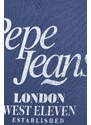 Bavlněná mikina Pepe Jeans pánská, tmavomodrá barva, s potiskem