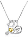 P&J Jewellery Stříbrný náhrdelník Elegantní nápis Love SN37