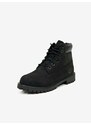 Černé klučičí kotníkové kožené boty Timberland 6 In Premium WP Boot - Kluci