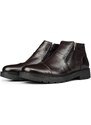 Ducavelli Liverpool Genuine Leather Anti-Slip Sole Zipper Chelsea Daily Boots Brown.