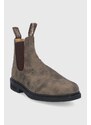 Kožené kotníkové boty Blundstone 1306 dámské, hnědá barva, na plochém podpatku