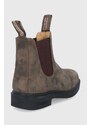 Kožené kotníkové boty Blundstone 1306 dámské, hnědá barva, na plochém podpatku