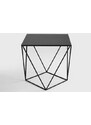 Nordic Design Černý kovový konferenční stolek Deryl 60x60 cm