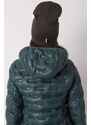 MladaModa Dámská čepice s vroubkovaným vzorem model 2812 barva khaki