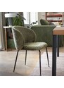 Zelená látková jídelní židle Kave Home Minna