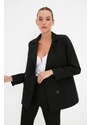 Trendyol Black Regular Lined Blazer with Buttons