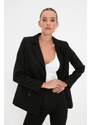 Trendyol Black Regular Lined Blazer with Buttons