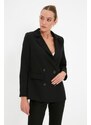 Trendyol Black Regular Lined Blazer with Buttons