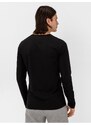 Černé pánské tričko Tommy Hilfiger Stretch Slim Fit Long Sleeve Tee - Pánské